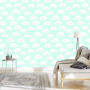 Papier Peint Pour Les Enfants - Happy Clouds – Image 3
