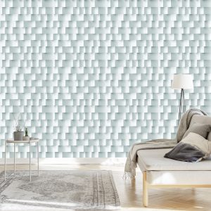 Papier Peint Motif Géométrique Moderne - Effet 3D – Image 3