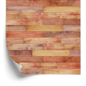 Papier Peint Planches De Bois Horizontales Colorées – Image 2