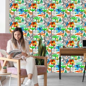 Papier Peint Pour Les Enfants - Animaux De Safari Amusants – Image 7