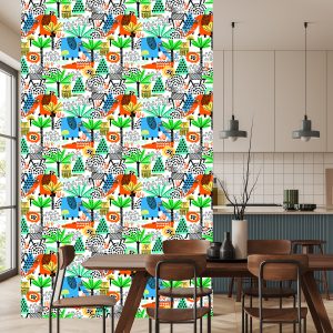 Papier Peint Pour Les Enfants - Animaux De Safari Amusants – Image 4