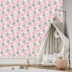Papier Peint Pour Les Enfants - Koalas, Ballons Et Coeurs – Image 3