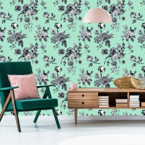 Papier Peint Fleurs Épanouies Élégantes – Image 6