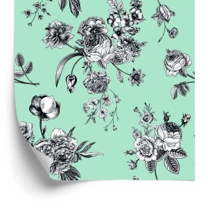 Papier Peint Fleurs Épanouies Élégantes – Image 2