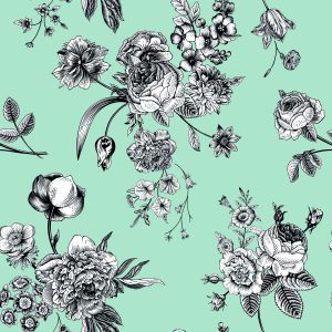 Papier Peint Fleurs Épanouies Élégantes – Image 1