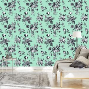 Papier Peint Fleurs Épanouies Élégantes – Image 3