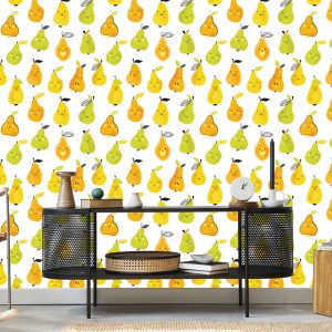 Papier Peint Pour Les Enfants - Poires Colorées Happy – Image 5