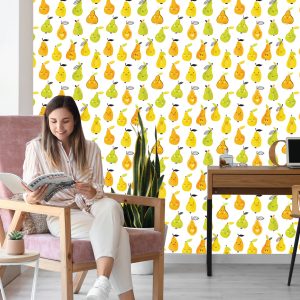 Papier Peint Pour Les Enfants - Poires Colorées Happy – Image 7