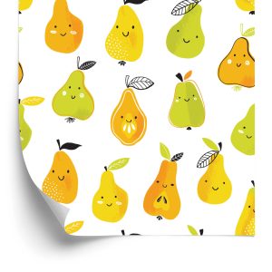 Papier Peint Pour Les Enfants - Poires Colorées Happy – Image 2