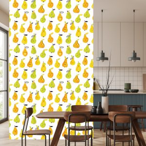 Papier Peint Pour Les Enfants - Poires Colorées Happy – Image 4