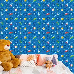 Papier Peint Pour Les Enfants - Jouets Colorés Et Étoiles – Image 6
