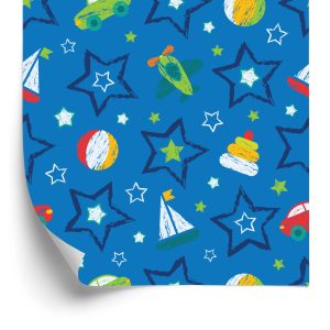 Papier Peint Pour Les Enfants - Jouets Colorés Et Étoiles – Image 2
