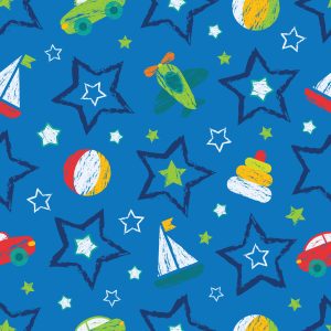 Papier Peint Pour Les Enfants - Jouets Colorés Et Étoiles – Image 1
