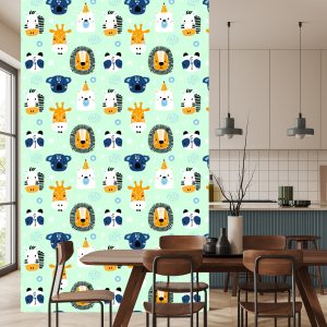 Papier Peint Pour Les Enfants - Happy Animals In Stars – Image 4
