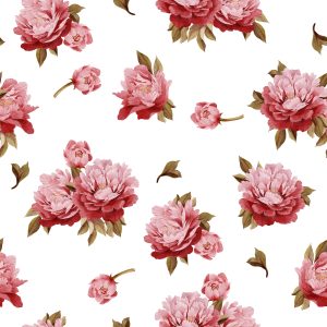 Papier Peint Pivoines Colorées - Aquarelle – Image 1