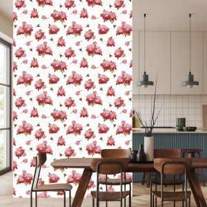 Papier Peint Pivoines Colorées - Aquarelle – Image 4