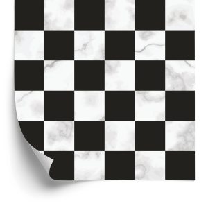 Papier Peint Treillis Noir Et Blanc Luxueux À Motif De Marbre – Image 2