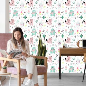 Papier Peint Pour Les Enfants - Animaux De La Forêt De Nice – Image 7