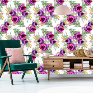Papier Peint Pivoines Médicales Colorées – Image 6