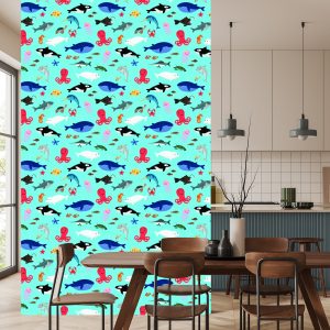Papier Peint Pour Les Enfants - Happy Sea Animals – Image 4