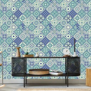 Papier Peint Motif Mosaïque En Carreaux Portugais – Image 5