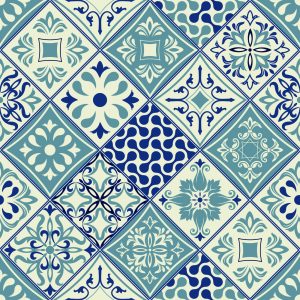 Papier Peint Motif Mosaïque En Carreaux Portugais – Image 1