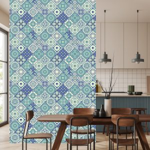 Papier Peint Motif Mosaïque En Carreaux Portugais – Image 4