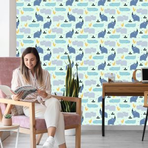 Papier Peint Pour Les Enfants - Happy Rhinos And Crocodiles – Image 7