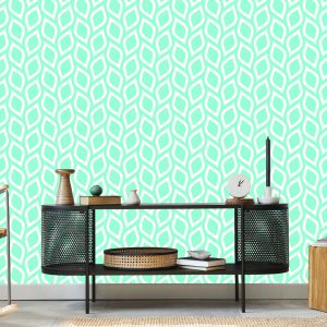Papier Peint Citrons Turquoise Dans Un Style Rétro – Image 5