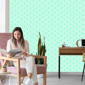 Papier Peint Citrons Turquoise Dans Un Style Rétro – Image 7