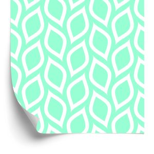 Papier Peint Citrons Turquoise Dans Un Style Rétro – Image 2