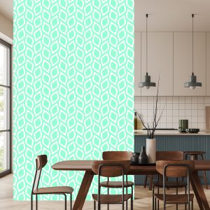 Papier Peint Citrons Turquoise Dans Un Style Rétro – Image 4