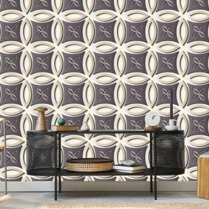 Papier Peint Motif Rétro Décoratif - Effet 3D – Image 5