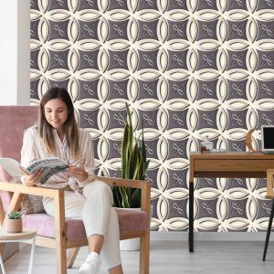 Papier Peint Motif Rétro Décoratif - Effet 3D – Image 7