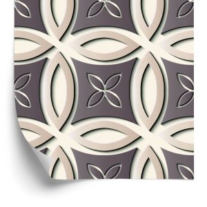 Papier Peint Motif Rétro Décoratif - Effet 3D – Image 2