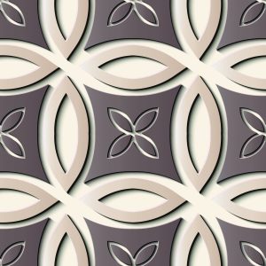 Papier Peint Motif Rétro Décoratif - Effet 3D – Image 1