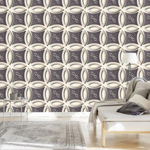 Papier Peint Motif Rétro Décoratif - Effet 3D – Image 3