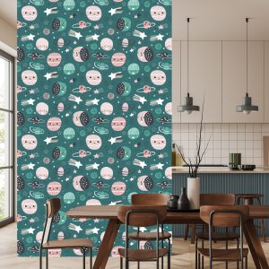 Papier Peint Pour Les Enfants Planètes Étoiles Et Astéroïdes – Image 4