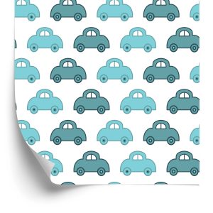 Papier Peint Pour Les Enfants - Voitures Bleues – Image 2
