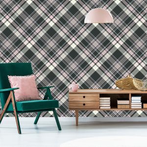 Papier Peint Beau Plaid Aux Couleurs Pastel – Image 6