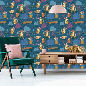 Papier Peint Pour Les Enfants - Souris Heureuses Dans La Forêt – Image 6
