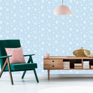 Papier Peint Pour Les Enfants - Des Étoiles Comme Des Flocons De Neige – Image 6