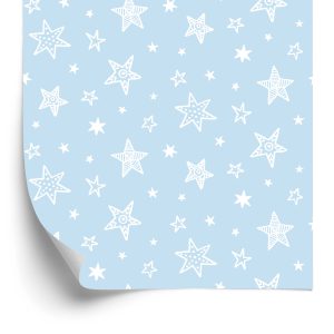 Papier Peint Pour Les Enfants - Des Étoiles Comme Des Flocons De Neige – Image 2