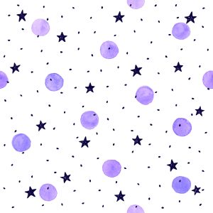 Papier Peint Pour Les Enfants - Pois Violets Peints À L'aquarelle – Image 1