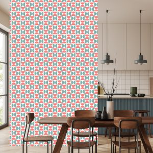 Papier Peint Motif Géométrique Abstrait Coloré – Image 4