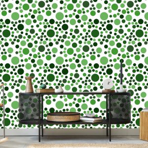Papier Peint Pois Verts Modernes – Image 5