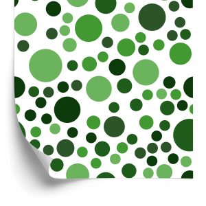 Papier Peint Pois Verts Modernes – Image 2