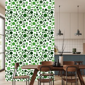 Papier Peint Pois Verts Modernes – Image 4