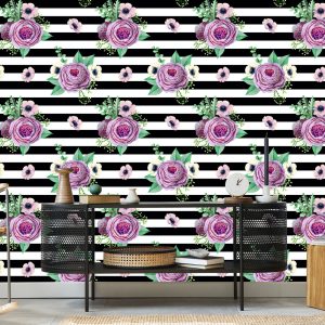 Papier Peint Belles Roses, Anémones Et Feuilles – Image 5