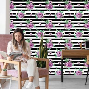 Papier Peint Belles Roses, Anémones Et Feuilles – Image 7